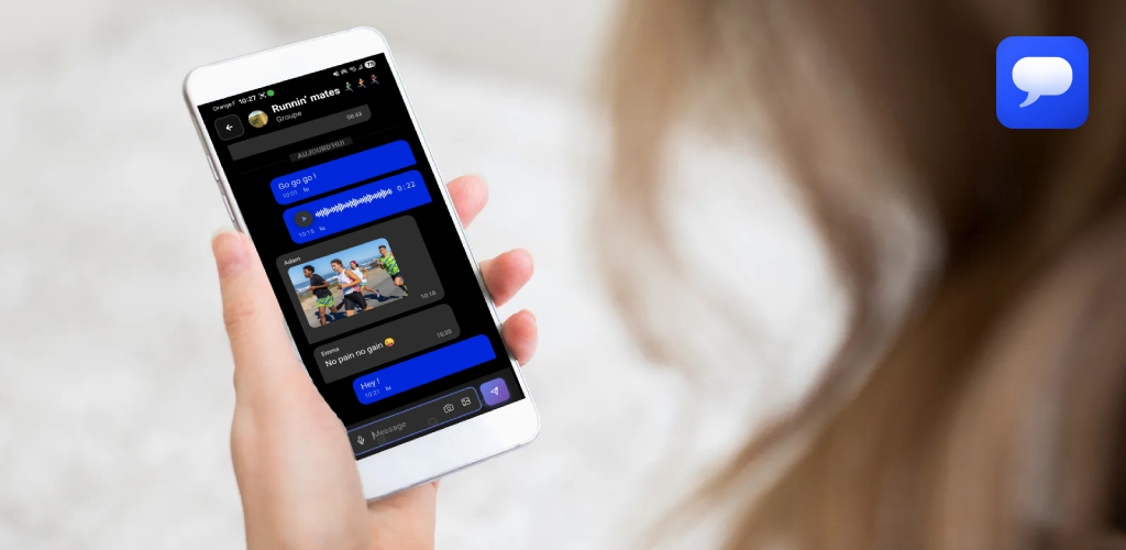 Ping, la messagerie chiffrée française, utilisée sur un smartphone